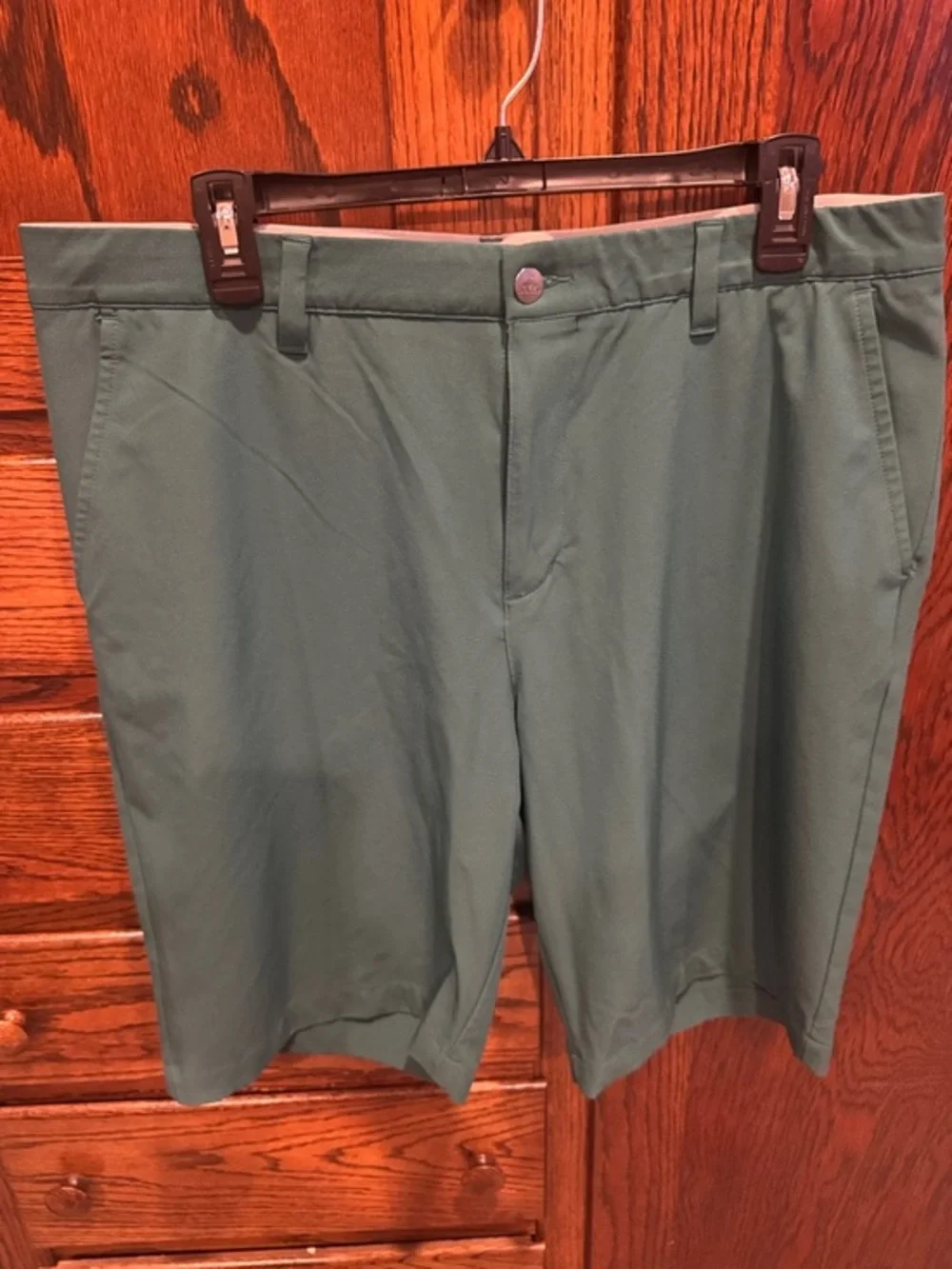 adidas Men's Flat Front Golf Shorts - Green